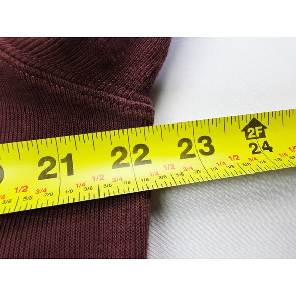 Untuckit Size Medium Mens Chocolate Brown Long Sleeve Pullover Logo Tag Henley - Picture 2 of 10